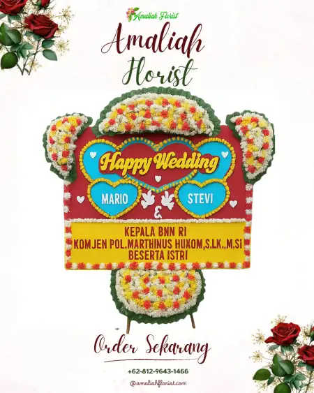 Papan Bunga Pernikahan Wai Sidomukti